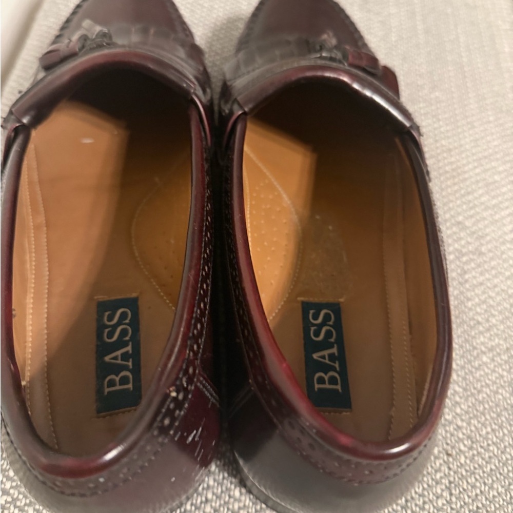Bass Men's Dark Brown Leather Tassel Loafers - Picture 6 of 7